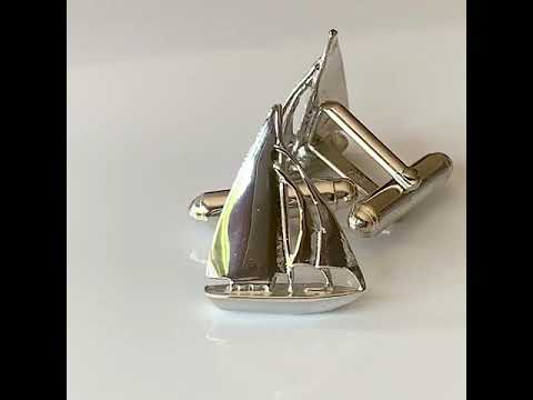 Silver Sailing Yacht Cufflinks