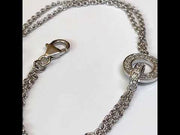 Silver CZ Diamond Halo Bracelet