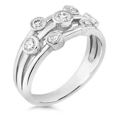 Raindance Inspired Diamond Bubble Ring in Platinum - Paul Wright Jewellery