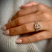Silver Love Knot Promise Ring