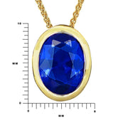 10ct Gold Sapphire Pendant - Paul Wright Jewellery