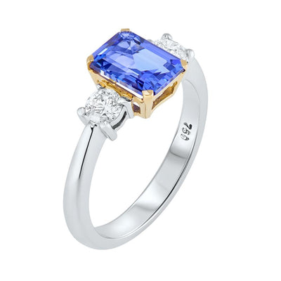 18ct Gold Tanzanite & Diamond Ring 1.42ct - Paul Wright Jewellery