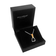 925 Silver Stirrup Pendant Necklace from our Equestrian Jewellery Collection. Ref AE-P036 - Paul Wright Jewellery