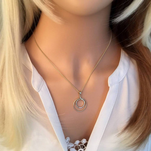 Small Circle Of Love 9ct Gold Necklace | Hilary & June