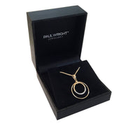 9ct Gold Circle Diamond Pendant - Paul Wright Jewellery