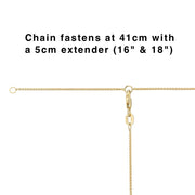 9ct Gold Created Sapphire Pendant 10x8mm - Paul Wright Jewellery