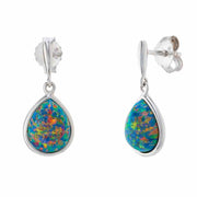 Black opal earrings in 925 silver