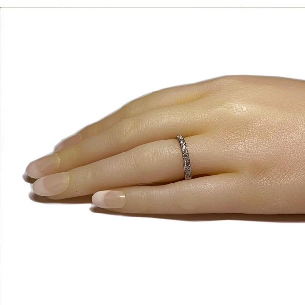 Silver Eternity Stacking Ring