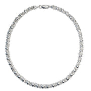 Handmade Silver Fancy Link Necklace - Heavy