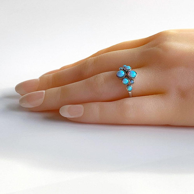 Blue Opal Bubble Ring - Paul Wright Jewellery