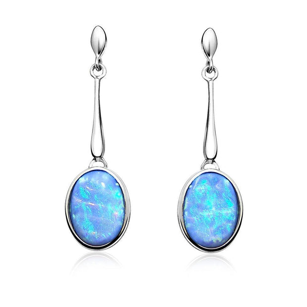 Share 130+ blue opal silver earrings latest
