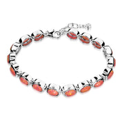 Coral Pink Opal Bracelet - Paul Wright Jewellery