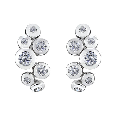 CZ Diamond Bubble Earrings - Paul Wright Jewellery