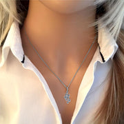 CZ Diamond Bubble Pendant Necklace - Paul Wright Jewellery