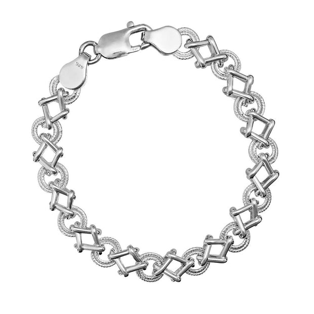 Handmade Silver Crossover Bracelet - Paul Wright Jewellery