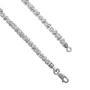 Handmade Silver Fancy Link Bracelet - Medium - Paul Wright Jewellery