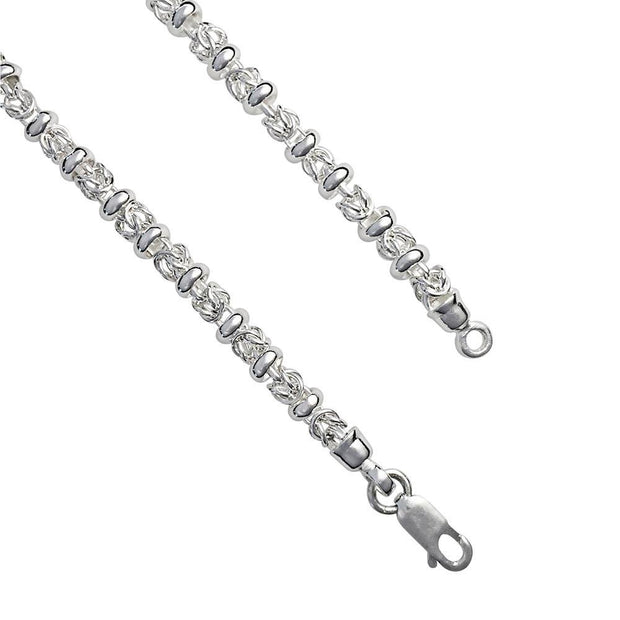 Handmade Silver Fancy Link Necklace - Medium - Paul Wright Jewellery