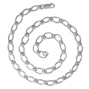 Handmade Silver Textured Link Necklace - Paul Wright Jewellery