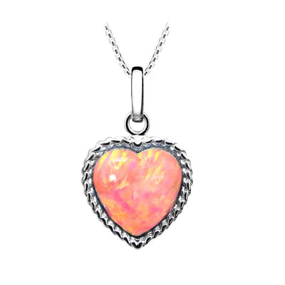 Heart Shaped Opal Pendant - Paul Wright Jewellery
