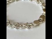 Handmade Silver Crossover Chain Bracelet