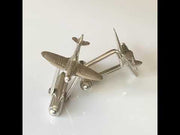 Silver Airplane Spitfire Cufflinks