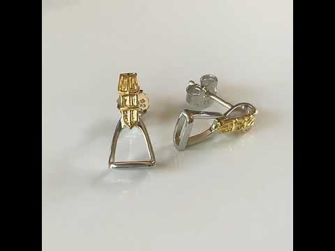 Silver & Gold Plated Equestrian Stirrup Earrings