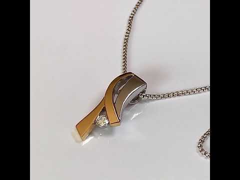 Designer Pendant with Silver & Gold Combination