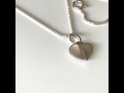 Stylised Silver Heart Shaped Pendant