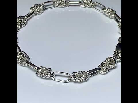 Handmade Silver Knot Chain Bracelet