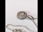 Silver CZ Diamond Cluster Pendant, 12mm