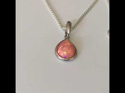 Coral Pink Opal Pendant