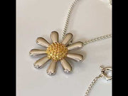 Silver Daisy Necklace 20mm