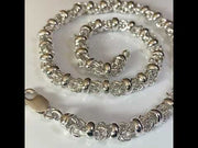 Handmade Silver Fancy Link Necklace - Heavy