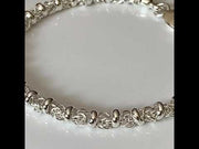 Handmade Silver Fancy Link Bracelet - Medium