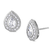 Katie Price Style CZ Diamond Earrings, Pear Shaped - Paul Wright Jewellery