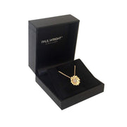 Perfectly Sculptured 9ct Gold Daisy Necklace, Floral Pendant Design - Ref: AEGP3001 - Paul Wright Jewellery