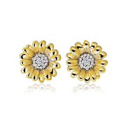 Perfectly Sculptured 9ct Yellow Gold Daisy Earrings. Ref: AEGE3001 - Paul Wright Jewellery