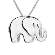Silver Baby African Elephant Pendant Necklace, 925 Sterling Silver - Ref: AEP034 - Paul Wright Jewellery