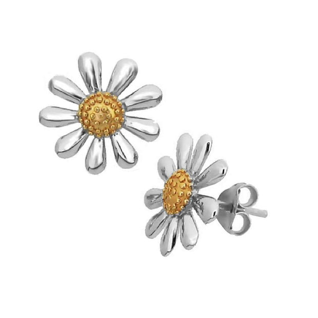 Silver Daisy Earrings 13mm - Paul Wright Jewellery