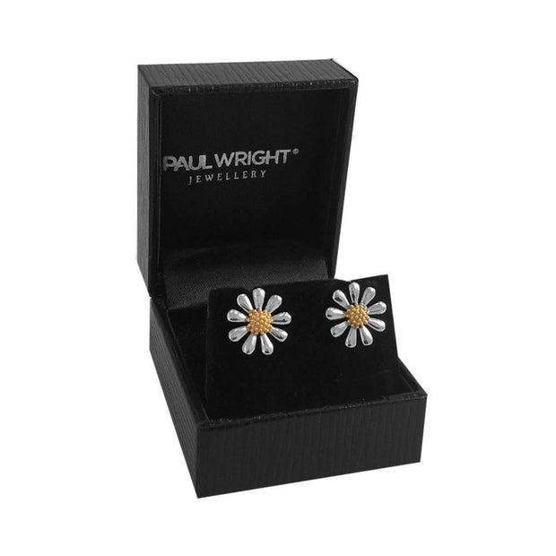 Silver Daisy Earrings 13mm - Paul Wright Jewellery