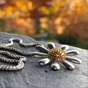 Silver Daisy Necklace 30mm - Paul Wright Jewellery
