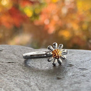 Silver Daisy Ring 10mm - Paul Wright Jewellery