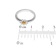 Silver Daisy Ring 7mm - Paul Wright Jewellery