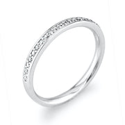 Silver Eternity Stacking Ring, CZ Diamonds - Paul Wright Jewellery