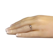 Silver Heart Shaped Stacking Ring - Paul Wright Jewellery