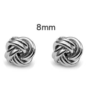 Silver Knot Earrings 8mm or 10mm - Paul Wright Jewellery