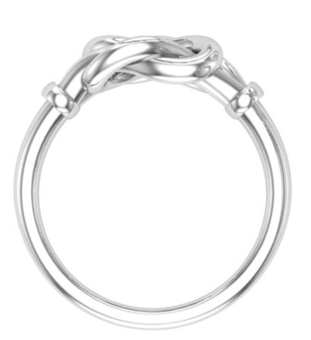 Silver Love Knot Ring - Paul Wright Jewellery