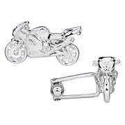 Silver Motorbike Cufflinks - Paul Wright Jewellery