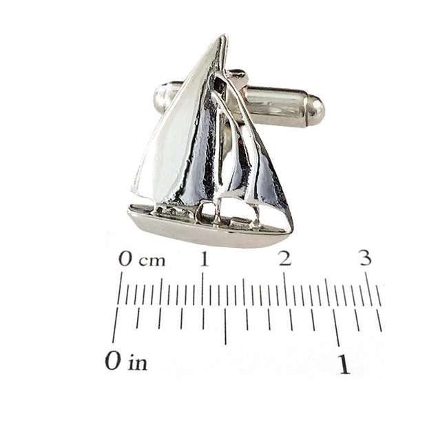 Silver Sailing Yacht Cufflinks - Paul Wright Jewellery