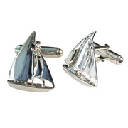 Silver Sailing Yacht Cufflinks - Paul Wright Jewellery